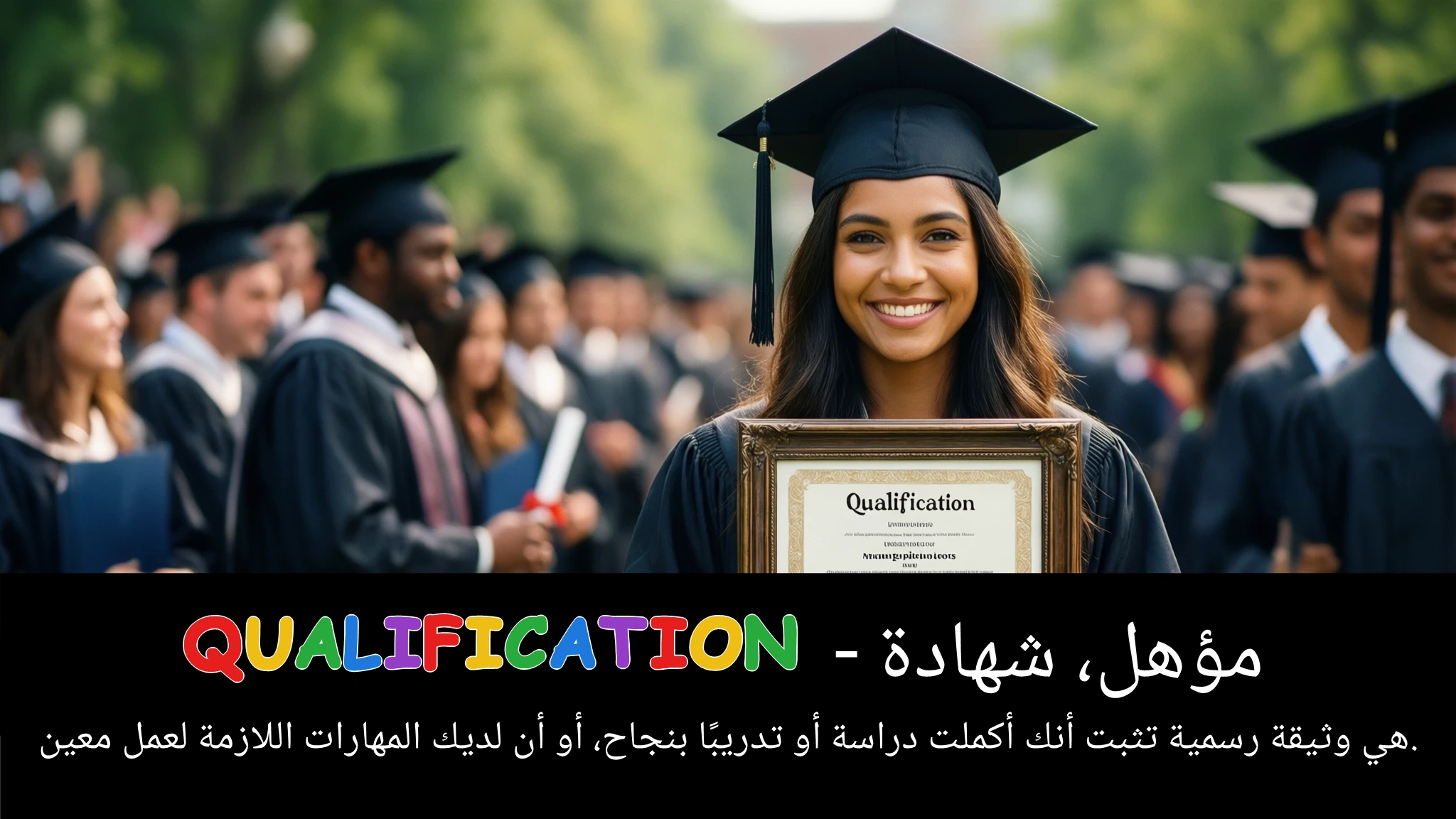 Arabic Illustration for qualification